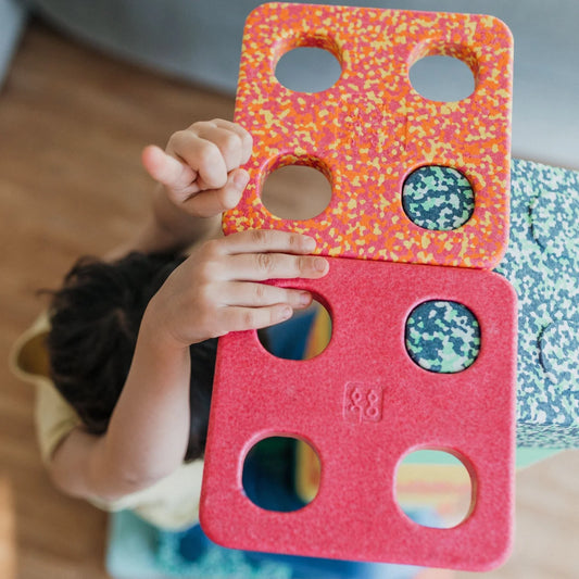 bygge - basis-sæt “monokrom” orange – 6 stk