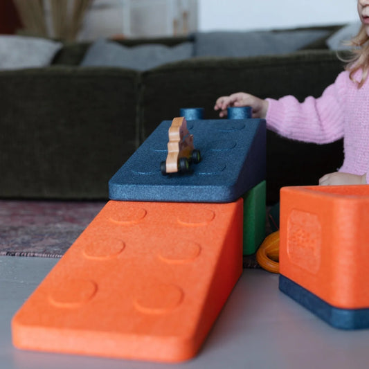 bygge - byggeklods “skråplan” orange