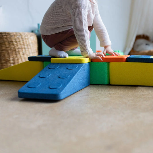 bygge - byggeklods “skråplan” gul