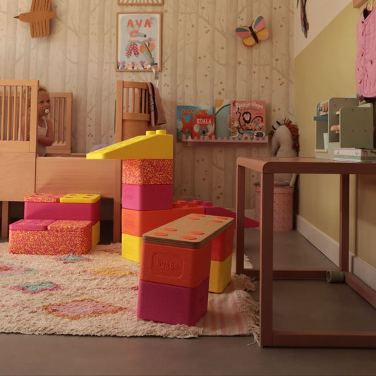 bygge - basis-sæt “monokrom” gul – 6 stk