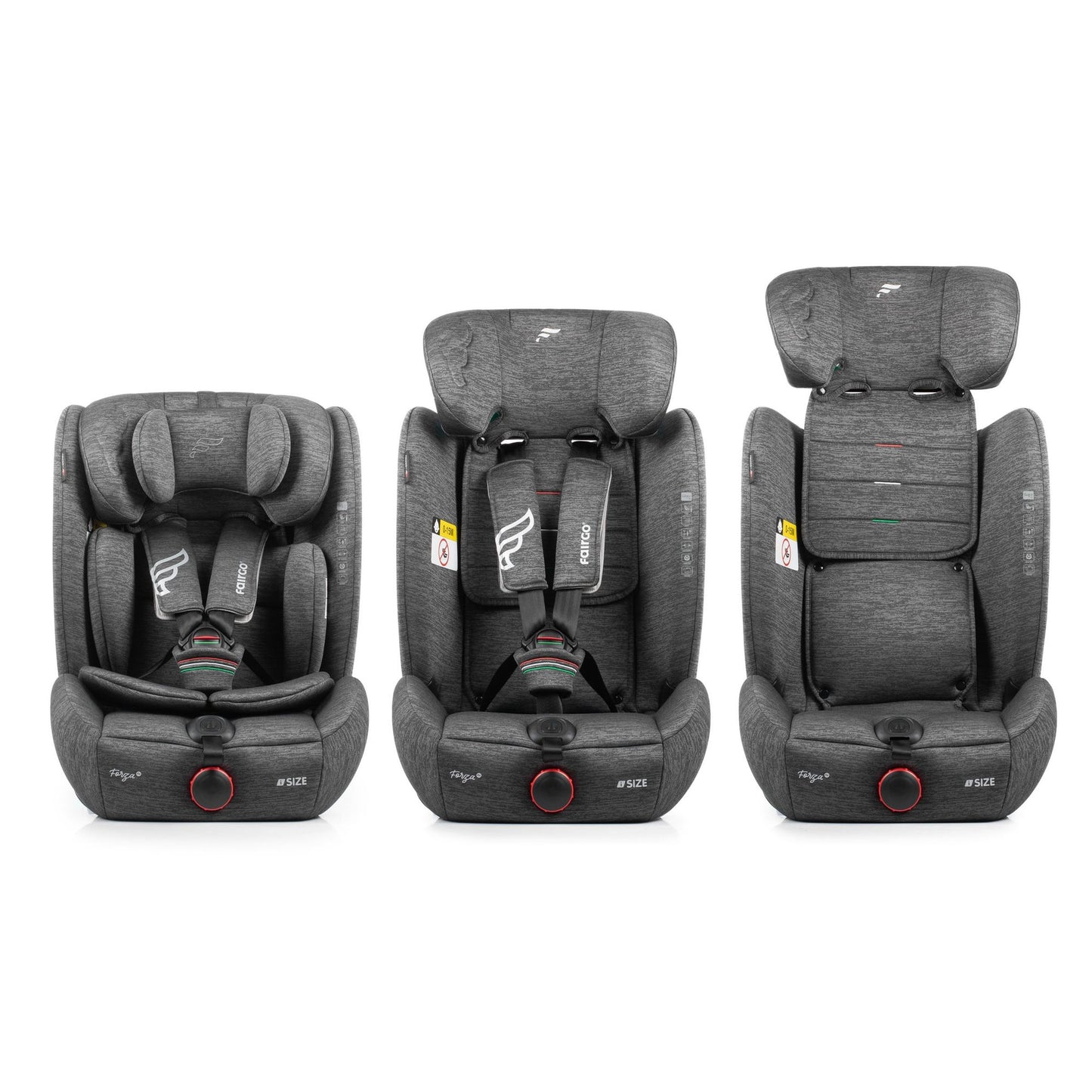 Fairgo Forza i-Size autostol 76–150 cm – stone grey