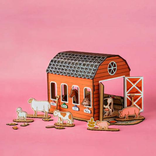 Barn Life – Colour-Your-Own Wooden Play Set