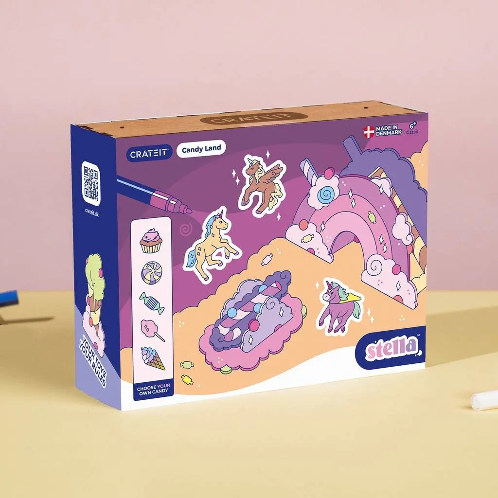 Candy Land – Colour-Your-Own Wooden Unicorn Play Set