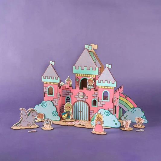 Dreamland Castle – Colour-Your-Own Wooden Play Set
