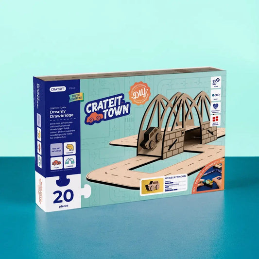 Dreamy Drawbridge – Colour-Your-Own Wooden Bridge Play Set