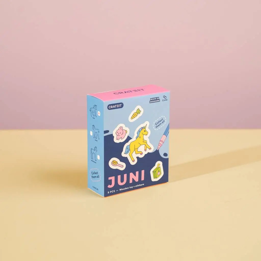 Juni – Colour-Your-Own Wooden Unicorn Mini Set