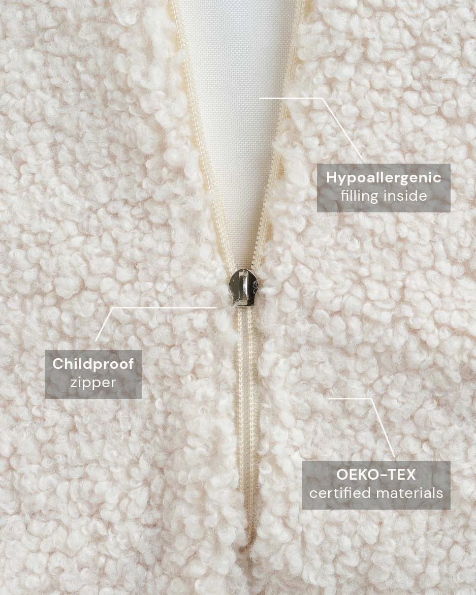 Wigiwama sækkestol i teddy – Cream White