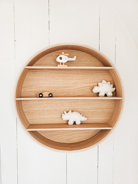 Curve Lab – Rund hylde – Massiv bøgetræ med egetræsfiner