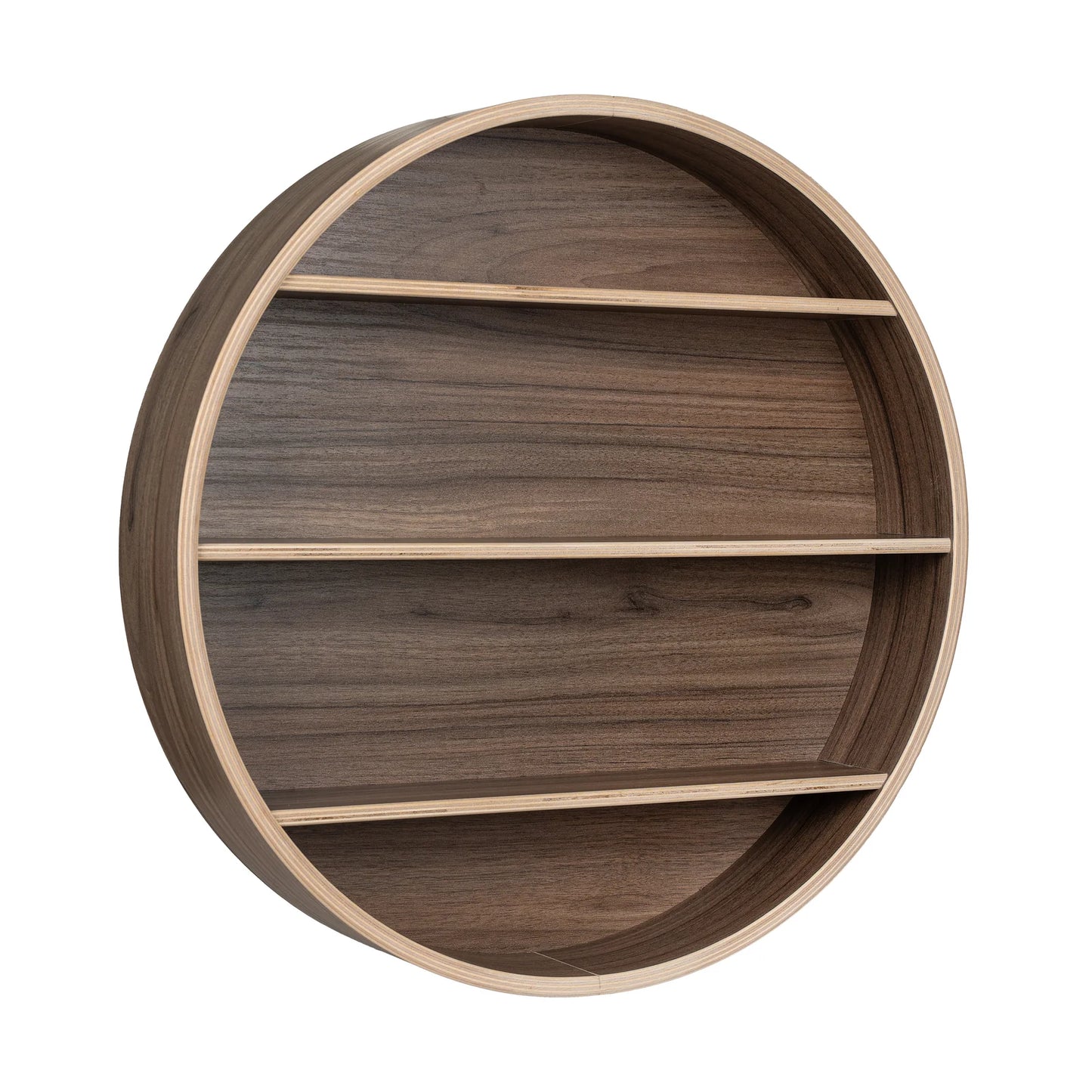 Curve Lab – Rund hylde – Valnød