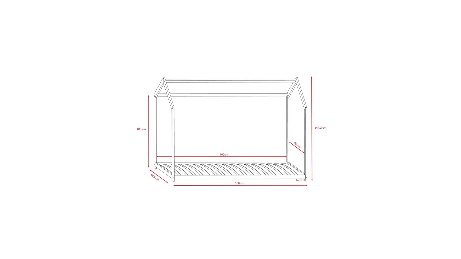 House Bed Bella - White