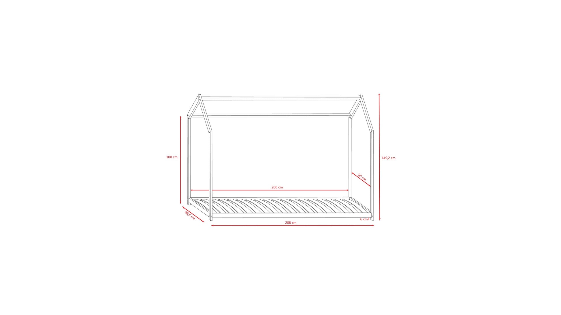 House Bed Bella - Natural