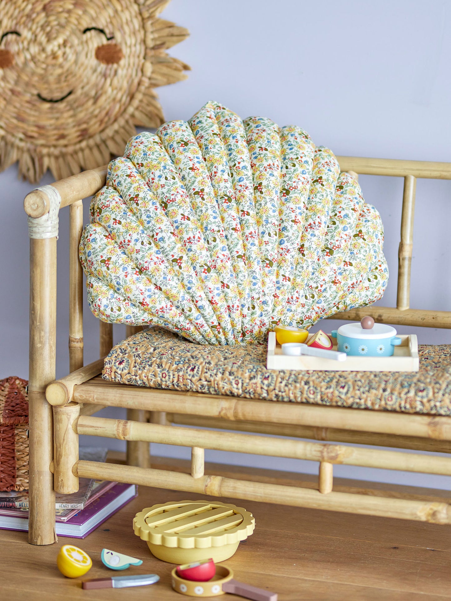 Bloomingville MINI Fro pude – Gul musling i polyester