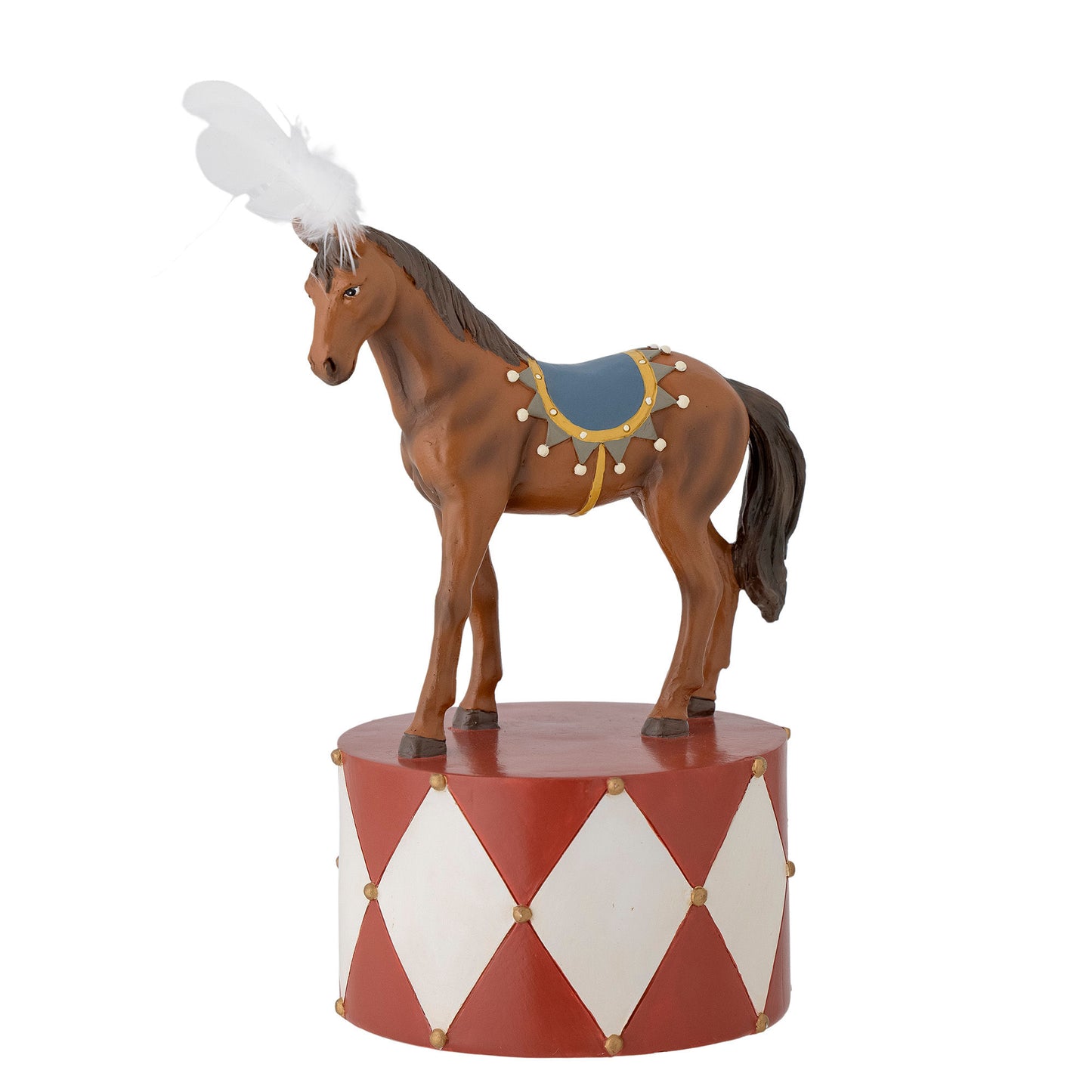 Bloomingville MINI Flor dekorationsfigur – Rød cirkushest i polyresin