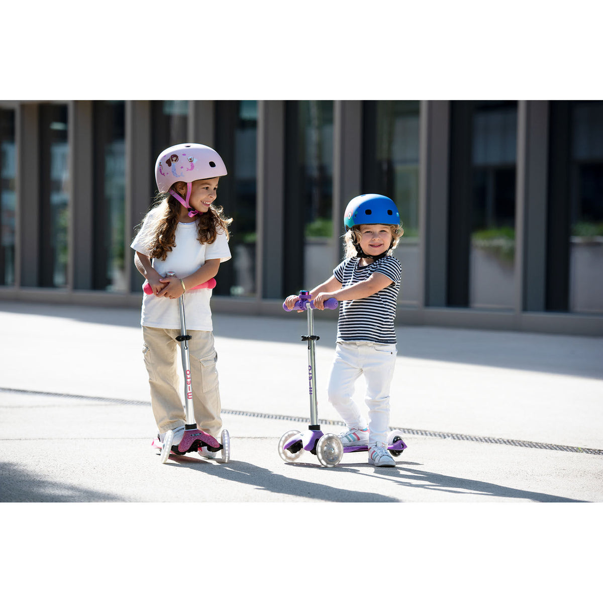 Micro Mini Deluxe Fairy Glitter LED løbehjul - Pink
