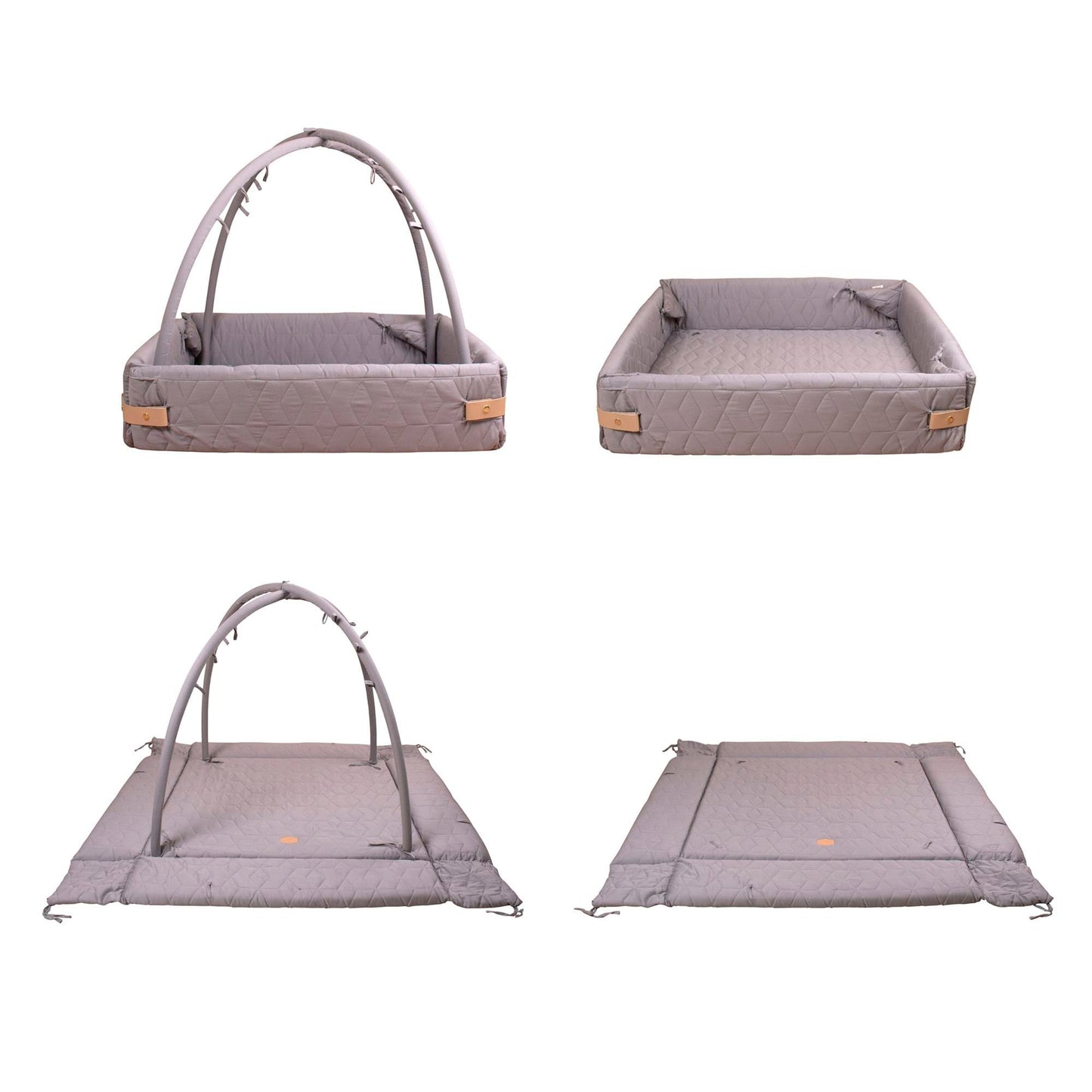Filibabba aktivitetstæppe – soft quilt dark grey