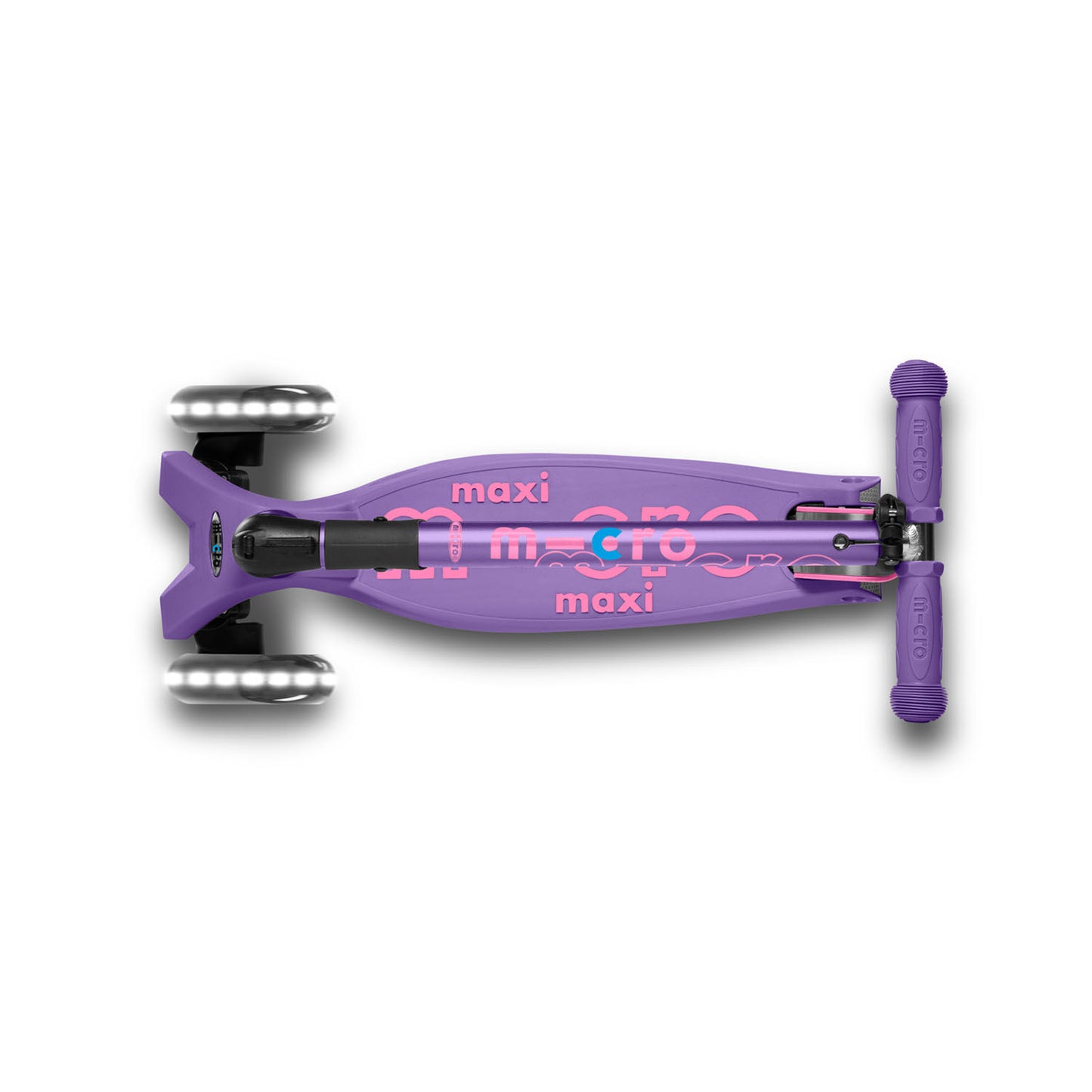 Micro Maxi Deluxe Foldable LED løbehjul - Purple
