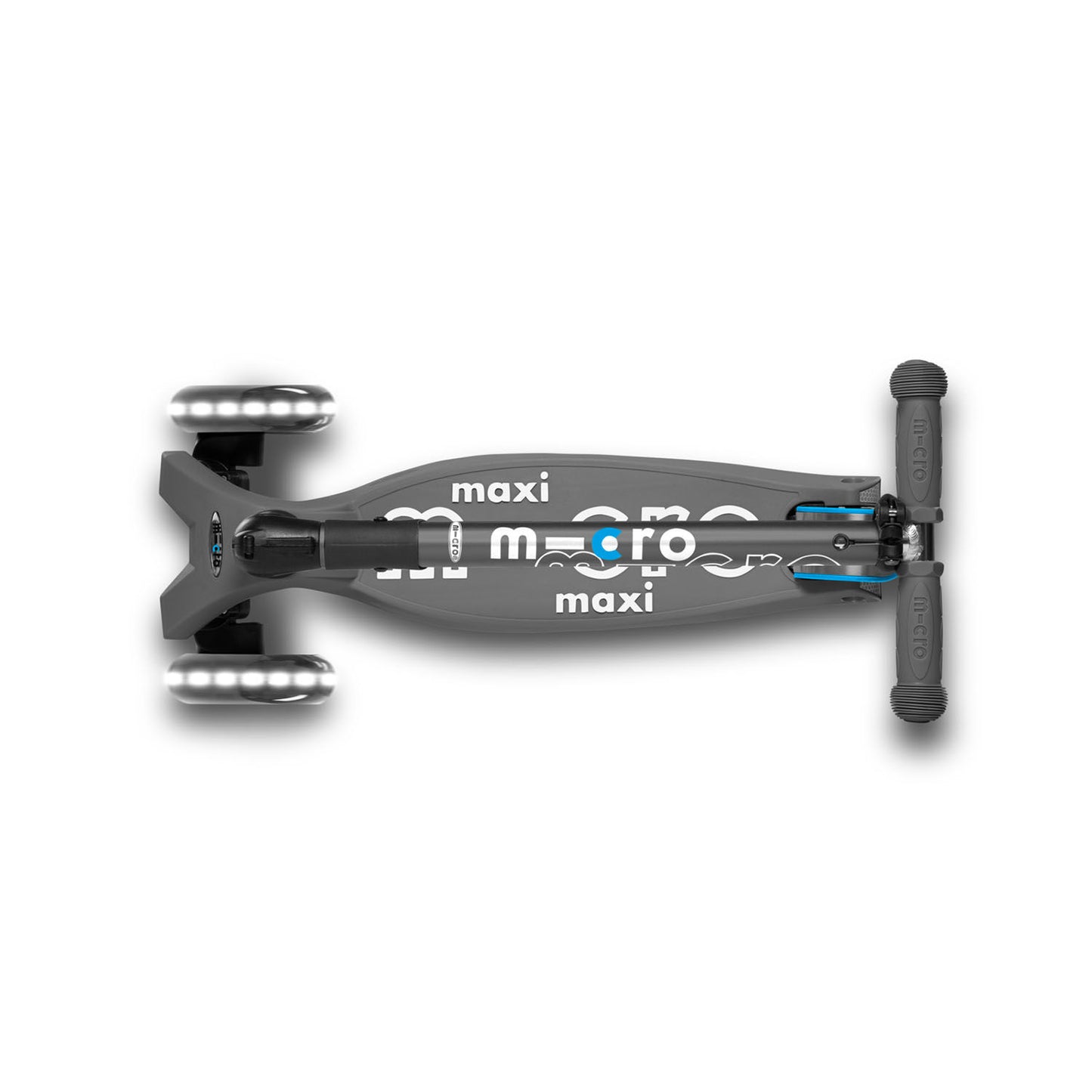 Micro Maxi Deluxe Foldable LED løbehjul - Volcano Grey