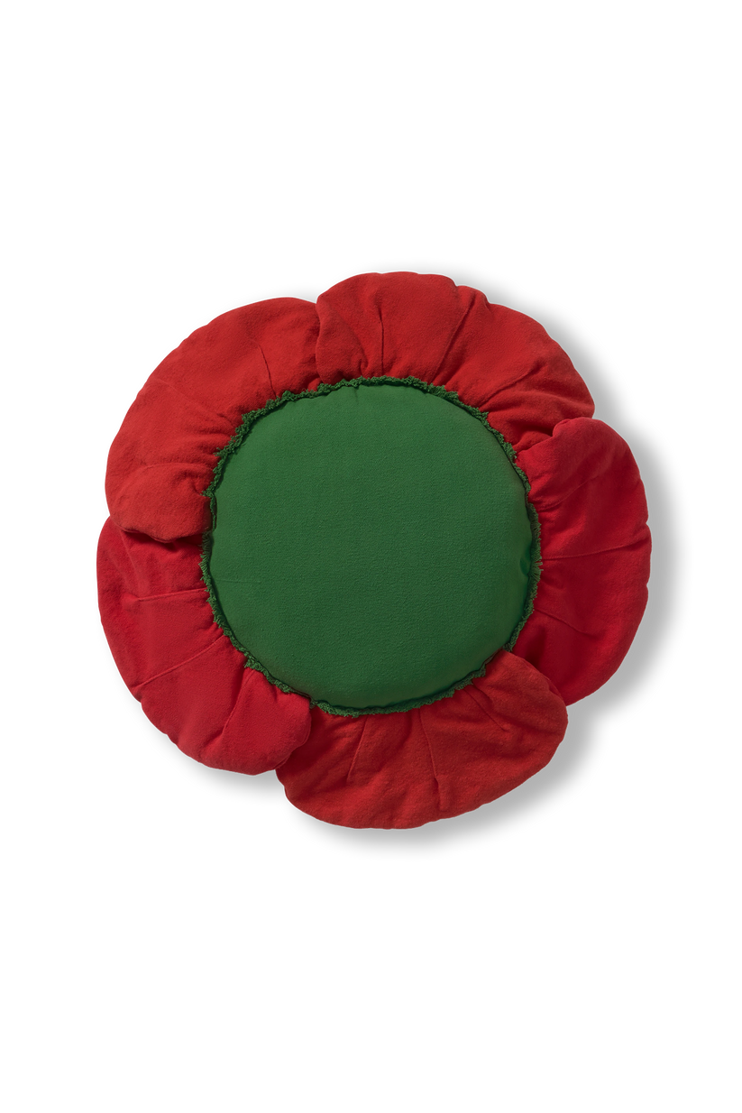 Lorena Canals Red Poppy rød valmue gulvpude 74 cm