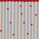French Hearts Stripes Wallpaper