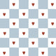 French Hearts Check Wallpaper