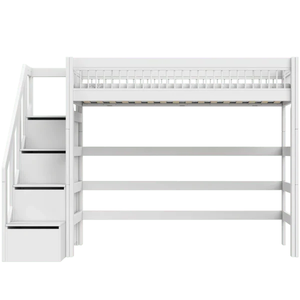 LIFETIME Kidsrooms Breeze højseng med trappe 90 x 200 cm