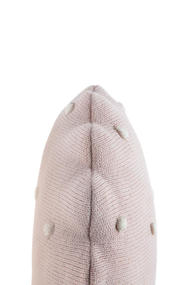 Lorena Canals rund strikket pude – Biscuit Pink