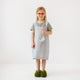 Linen Pinafore Apron for Kids - Light Grey