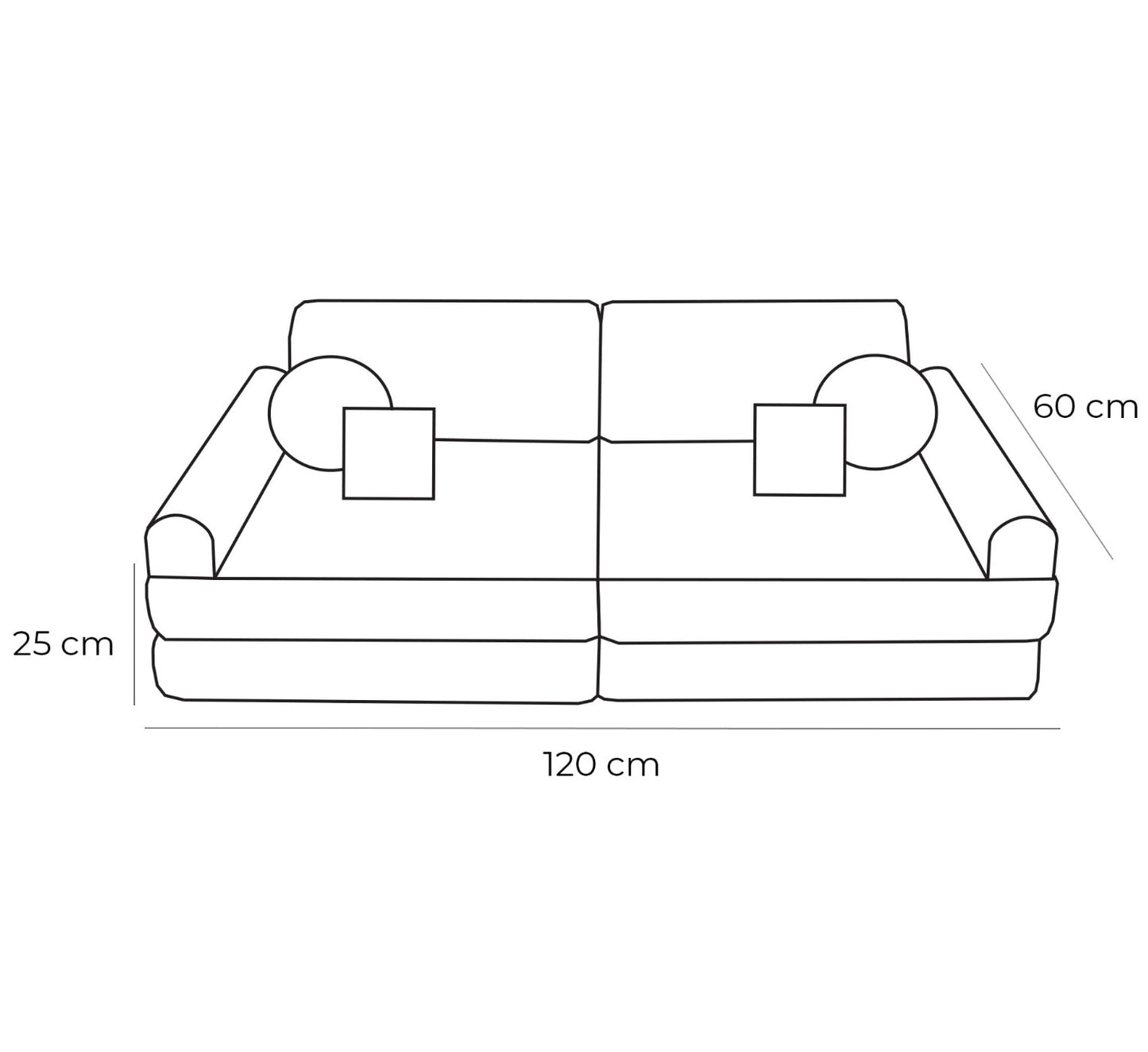 Medium Modular Sofa for Kids - Tangle Marshmallow Beige