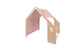 MeowBaby® Natural Wooden House for Kids - Pink Roof
