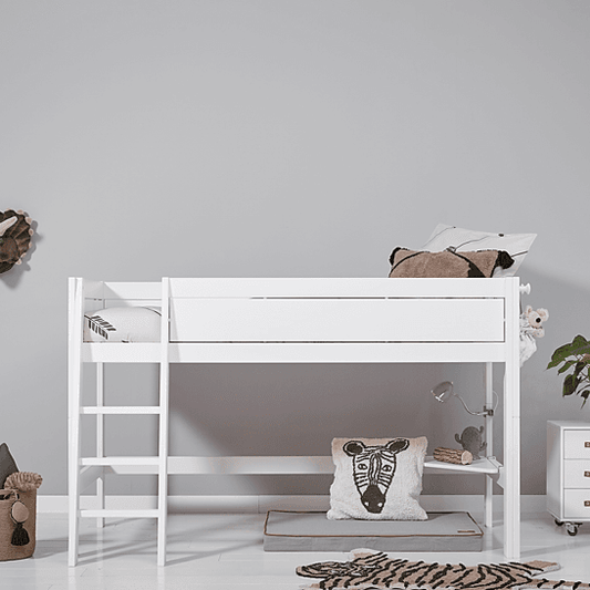 LIFETIME Kidsrooms Original halvhøj seng med stige 120 x 200 cm