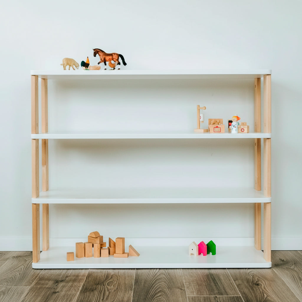 One Little Pine Modulær Montessori Reol Straight – 4 Hylder