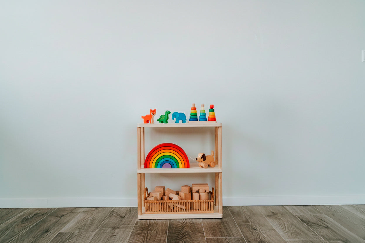 One Little Pine Modulær Montessori Reol Straight Mini – 3 Hylder