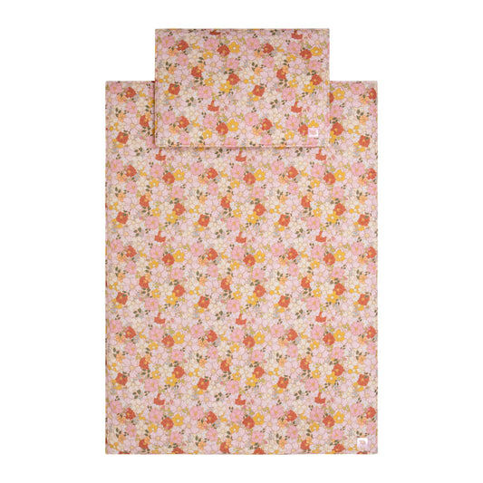 Muslin Baby Blanket + Pillow Set - Spring Garden