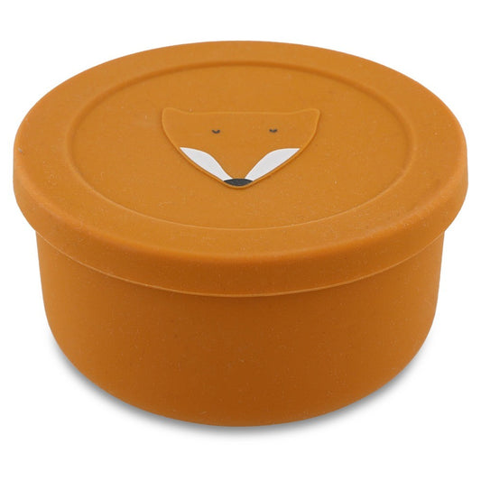 Silicone Snack Container with Lid - Mr. Fox