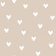 Simple Hearts Wallpaper - Beige