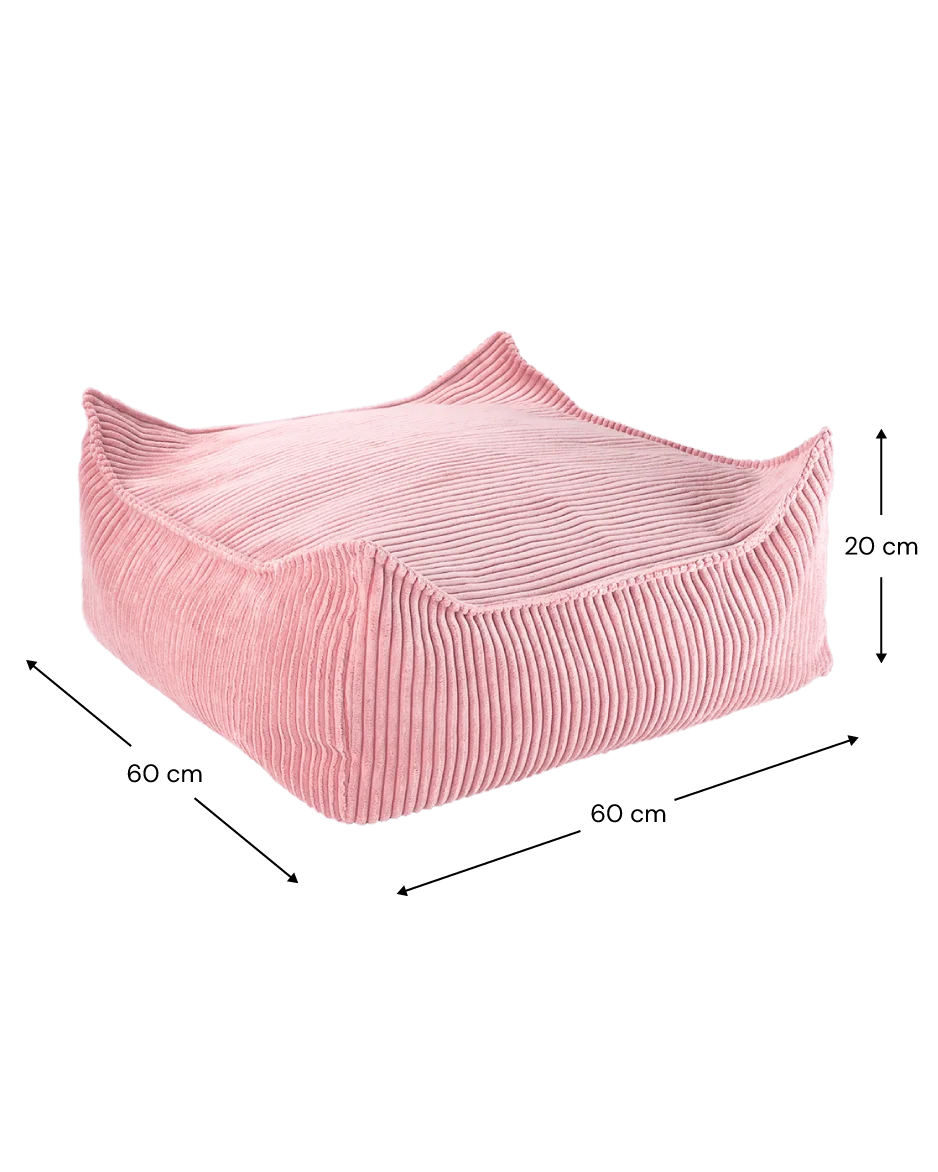 Wigiwama firkantet puf – Pink Mousse