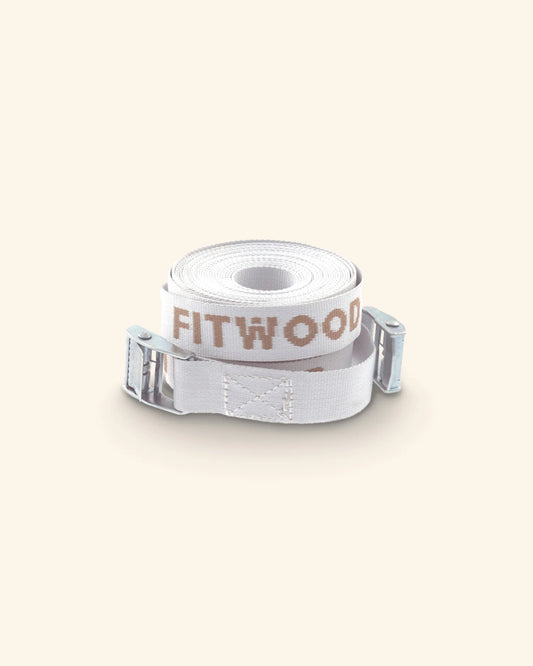 FitWood ULPU MINI gymnastikringe – sort – hvide stropper