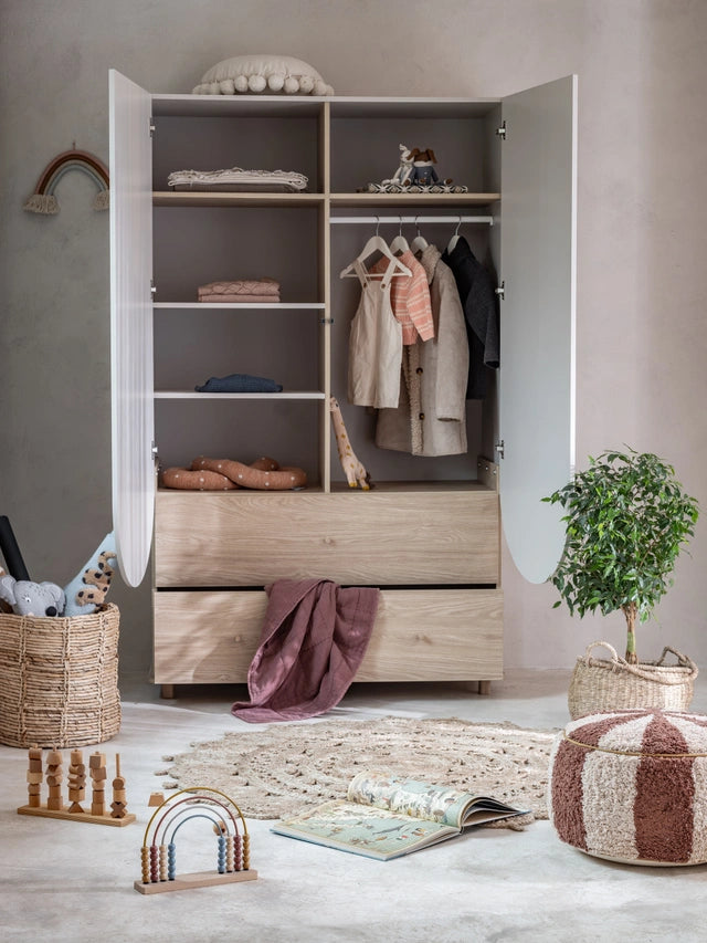 Wood Luck Design - Bloom - stort garderobeskab – cashmere