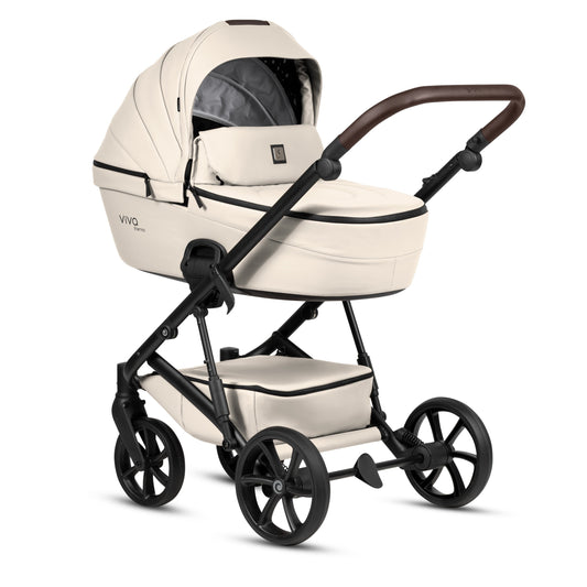 Tutis Viva 6+ Leather 2-in-1 Stroller – Vanilla 086