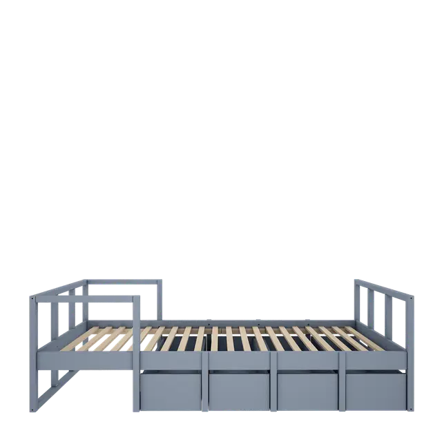 Wood Luck Design - Tweens - skuffe til seng 90 x 200 cm – støvet blå