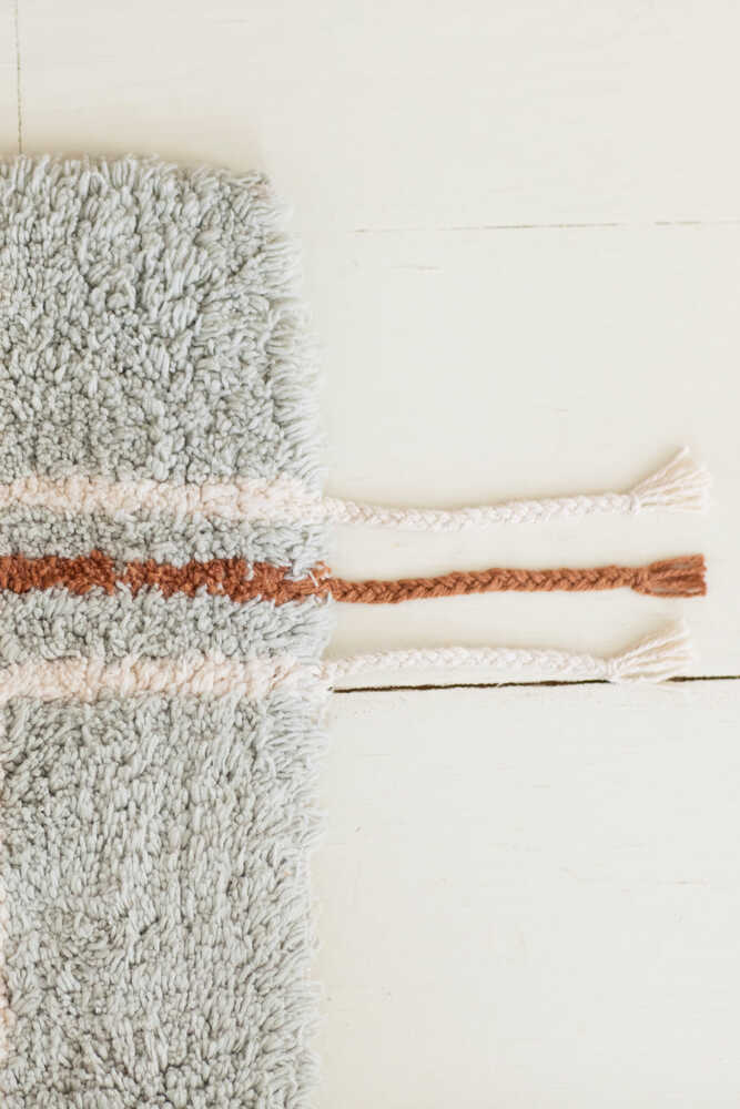 Lorena Canals vaskbart gulvtæppe Cloth Blue Sage 90x130 cm