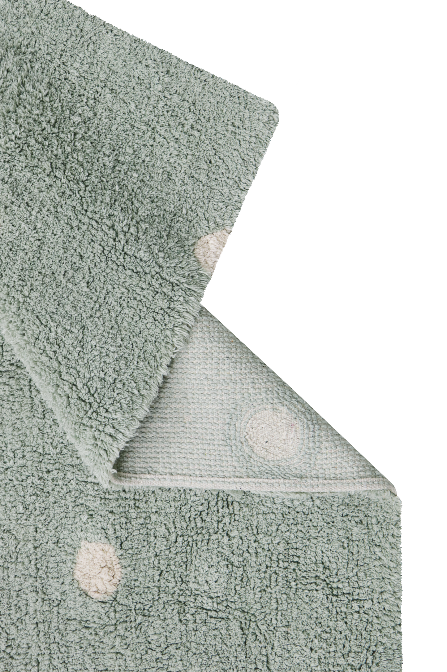 Lorena Canals vaskbart gulvtæppe – Mini Dot Blue Sage 100x150 cm