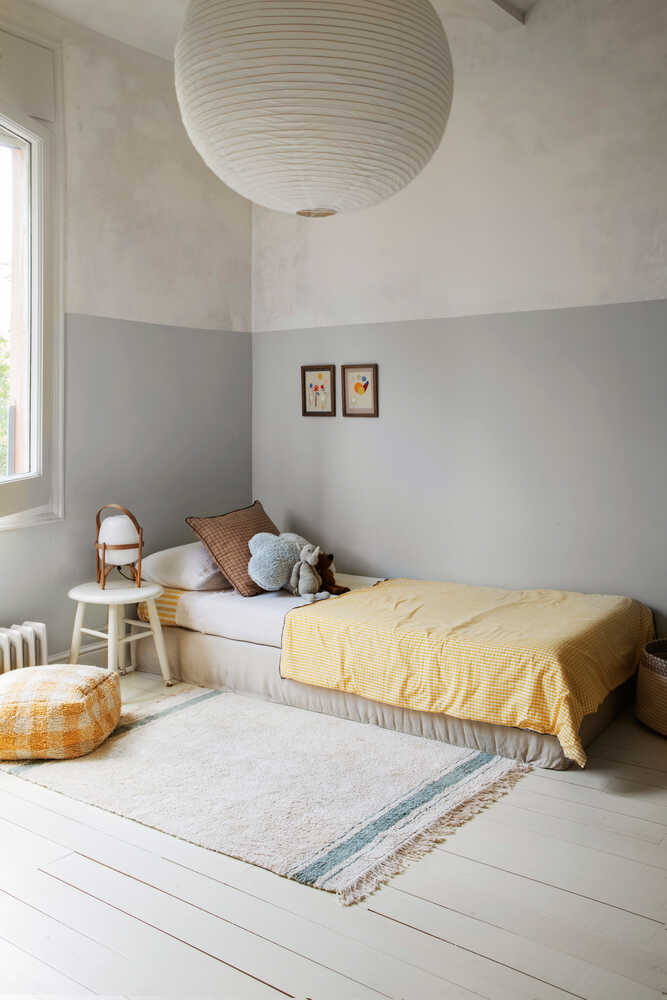 Lorena Canals vaskbart gulvtæppe Gastro Vintage Blue 90 x 130 cm