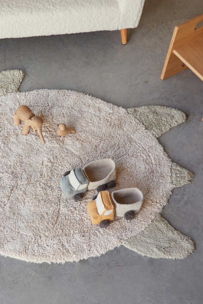 Lorena Canals vaskbart gulvtæppe Sea Turtle 110 x 130 cm – grøn