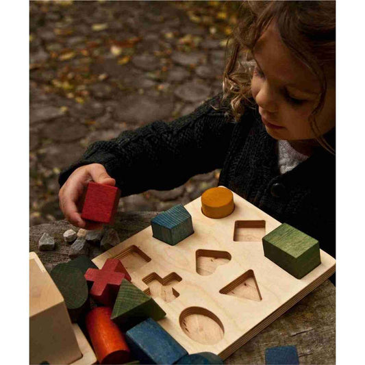 Wooden Story Farvet træpuslespil – Sortér formerSorting Blocks - Colors