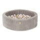 Plush Nest boldbassin 90x30 cm – beige med 200 bolde i lyserød mix