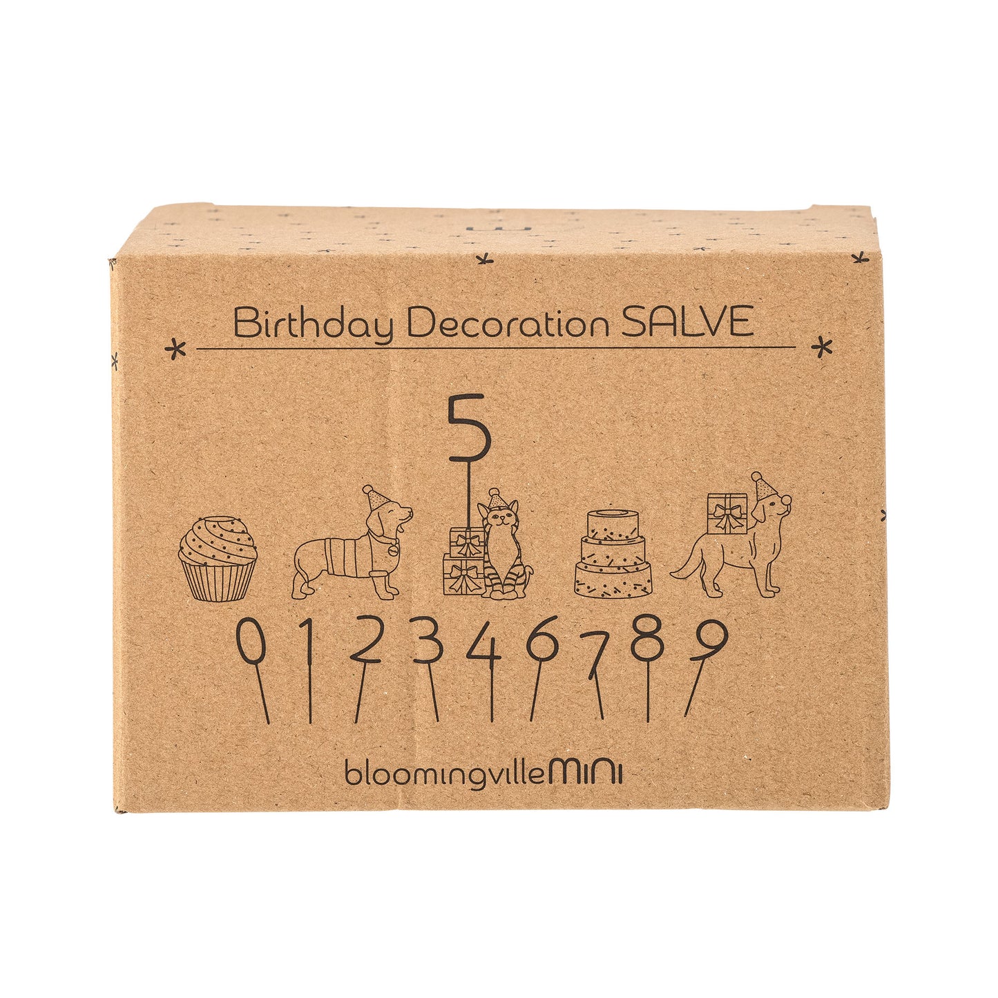 Bloomingville MINI Salve fødselsdagsdekoration – Hvid, polyresin