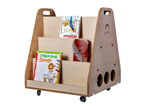 Luula Berta Montessori Bogreol på Hjul – Opbevaring og Rolleleg