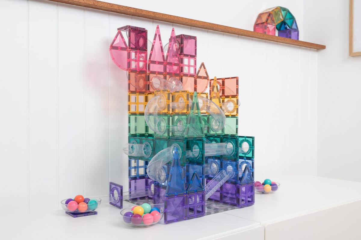 Connetix Ball Run Pack Magnetsæt 106 dele - Pastel