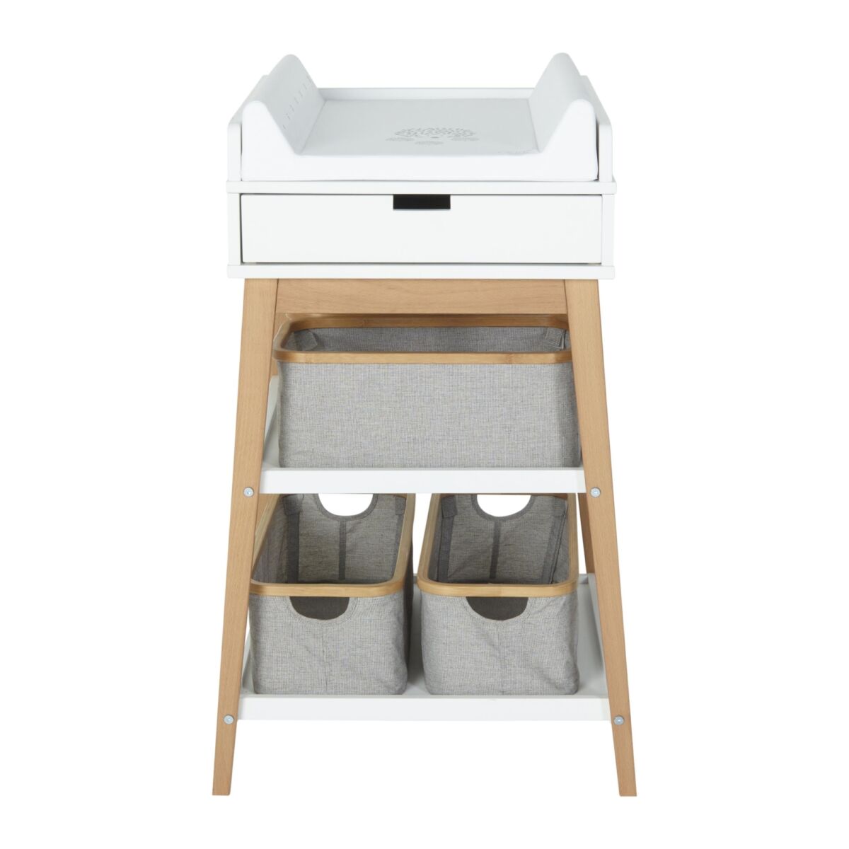 Quax puslebord – Hip med skuffe – White/Natural